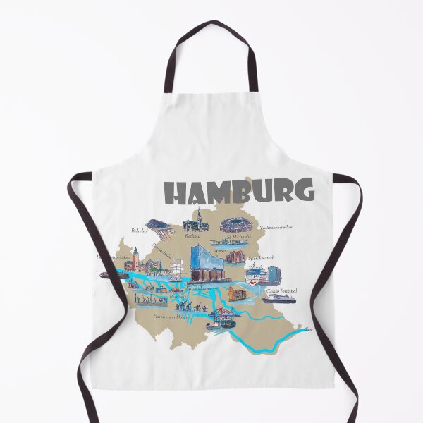 Item preview, Hamburg Highlights Sights Map designed and sold by artshop77.