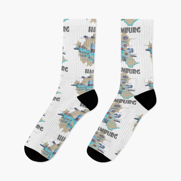 Item preview, Hamburg Highlights Sights Map designed and sold by artshop77.