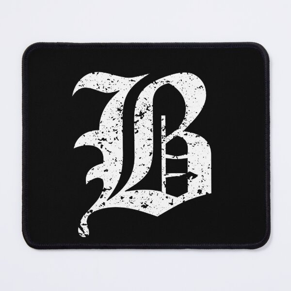 Item preview, Capital Letter B - Eroded / Distressed Gothic Blackletter Script / Old English Font (White) designed and sold by STUDIO-72.