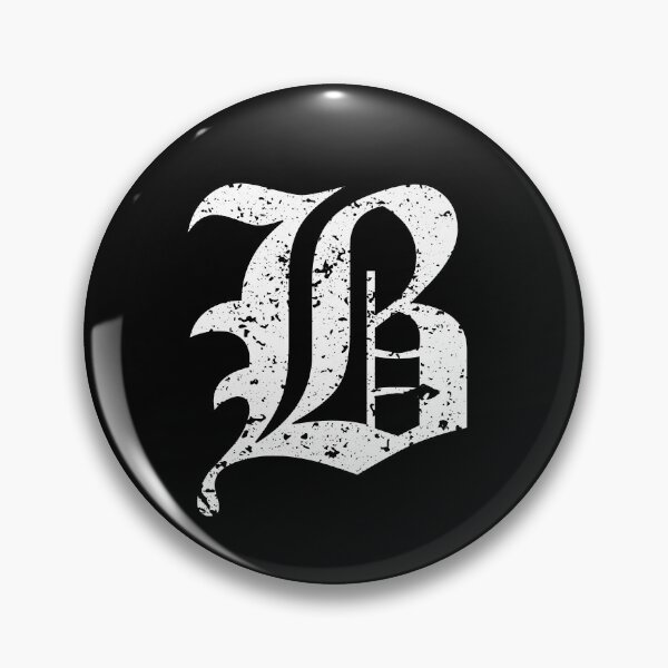 Item preview, Capital Letter B - Eroded / Distressed Gothic Blackletter Script / Old English Font (White) designed and sold by STUDIO-72.