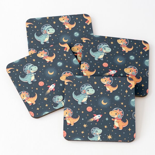 Item preview, Outer Space Dinosaurs Seamless Pattern designed and sold by LoopNLayer.