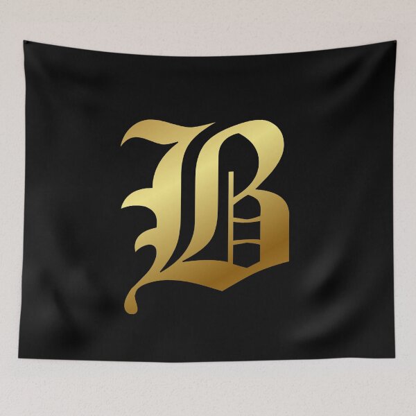 Item preview, Capital Letter B - Foil Gold Effect Gothic Blackletter Script / Old English Font designed and sold by STUDIO-72.