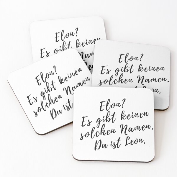 Item preview, Elon? There's no such name. There's Leon. - black (German) designed and sold by Wesira.