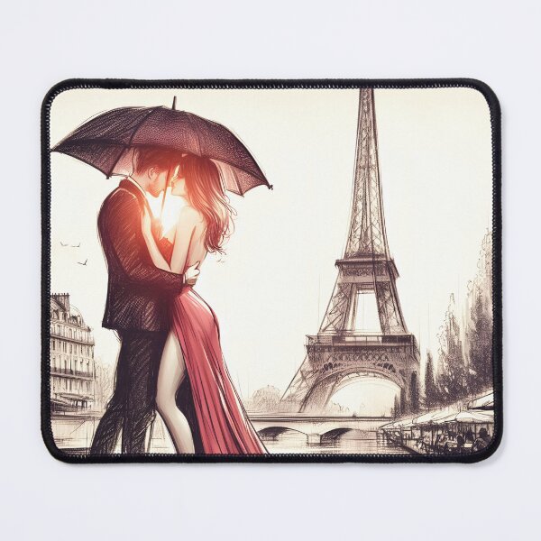 Item preview, Romantic Embrace Under Parisian Skies designed and sold by inkNext.