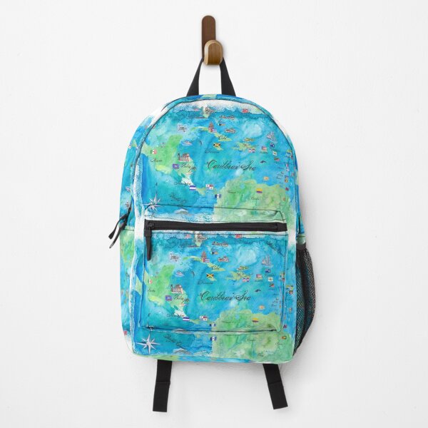 Item preview, Caribbean Sea Vintage Travel Map designed and sold by artshop77.