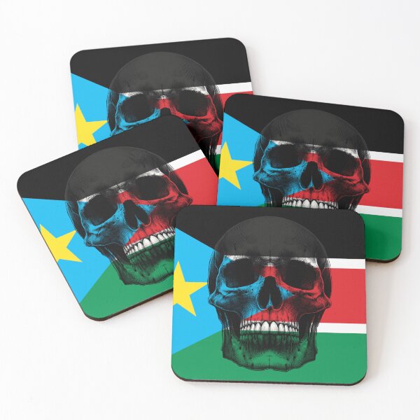 Item preview, SUDAN DEL SUR SKULL FLAG NATION RAREART COUNTRY HALLOWEEN #ogirdor designed and sold by ogirdorgraphics.