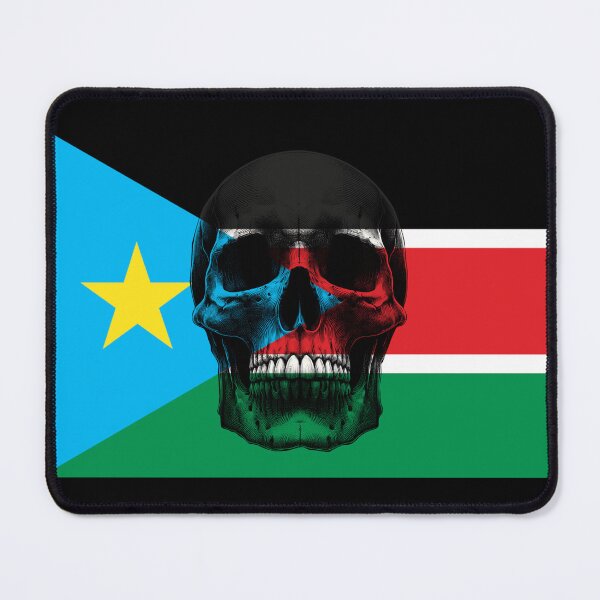 Item preview, SUDAN DEL SUR SKULL FLAG NATION RAREART COUNTRY HALLOWEEN #ogirdor designed and sold by ogirdorgraphics.