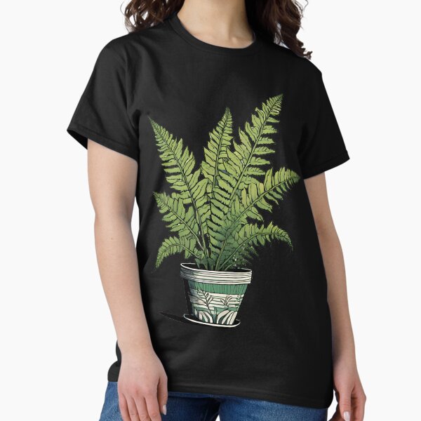 Vista previa del artículo con la obra «Green Vibes - Helecho moderno en maceta», diseñado y vendido por Line in Bloom.