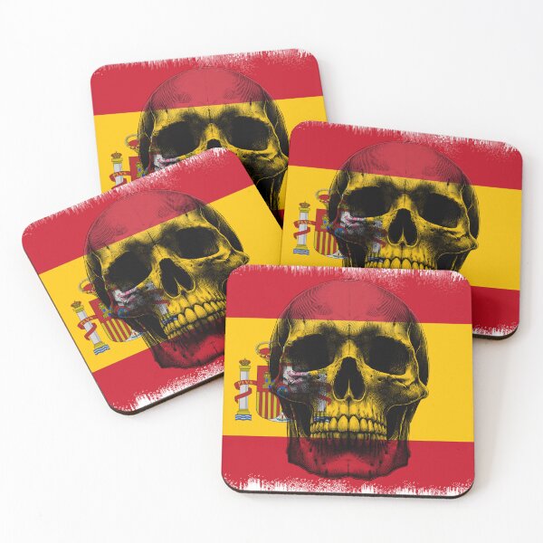Item preview, SPAIN SKULL FLAG NATION RAREART COUNTRY HALLOWEEN #ogirdor designed and sold by ogirdorgraphics.
