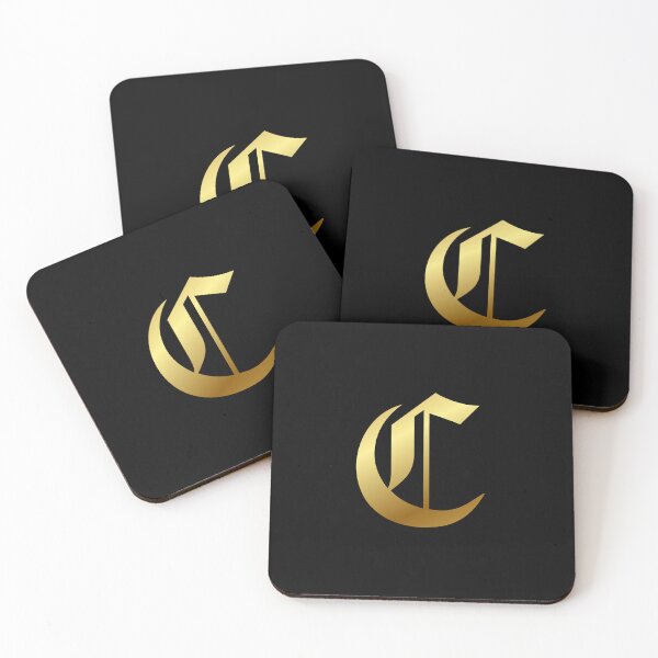 Item preview, Capital Letter C - Foil Gold Effect Gothic Blackletter Script / Old English Font designed and sold by STUDIO-72.