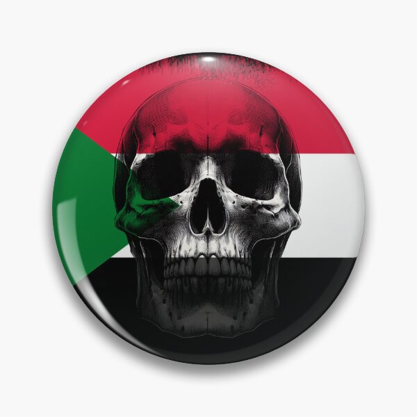 Item preview, SUDAN SKULL FLAG NATION RAREART COUNTRY HALLOWEEN #ogirdor designed and sold by ogirdorgraphics.