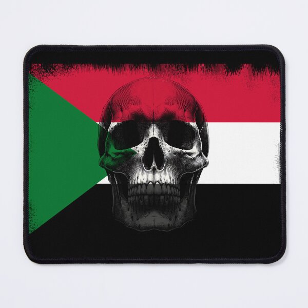 Item preview, SUDAN SKULL FLAG NATION RAREART COUNTRY HALLOWEEN #ogirdor designed and sold by ogirdorgraphics.