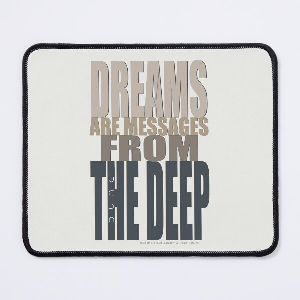 Item preview, DUNE. Dreams Are Messages From The Deep (pale cream background) designed and sold by bekksa.