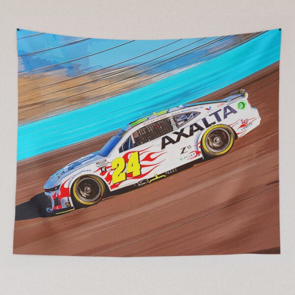 Item preview, William Byron racing his 2024 Nascar race car at Phoenix raceway watercolor designed and sold by Rodissimus1984.