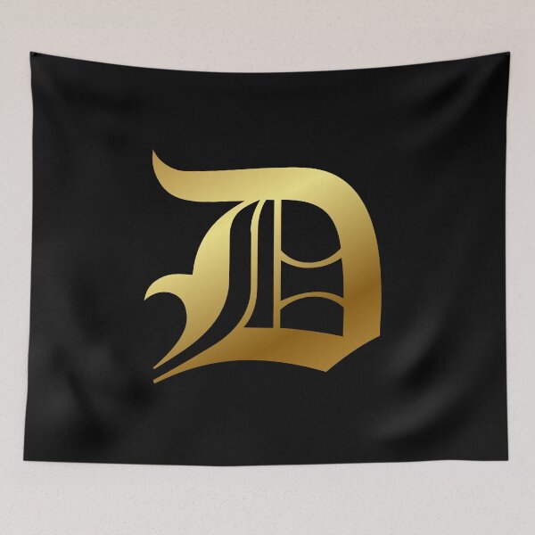 Item preview, Capital Letter D - Foil Gold Effect Gothic Blackletter Script / Old English Font designed and sold by STUDIO-72.