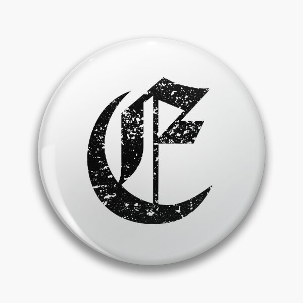 Item preview, Capital Letter E - Eroded / Distressed Gothic Blackletter Script / Old English Font (Black) designed and sold by STUDIO-72.