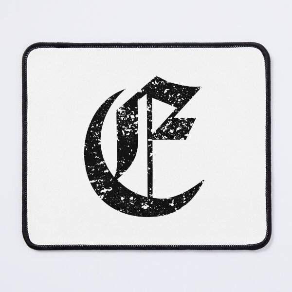 Item preview, Capital Letter E - Eroded / Distressed Gothic Blackletter Script / Old English Font (Black) designed and sold by STUDIO-72.