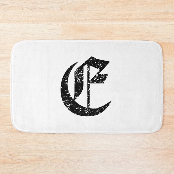 Item preview, Capital Letter E - Eroded / Distressed Gothic Blackletter Script / Old English Font (Black) designed and sold by STUDIO-72.