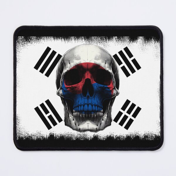 Item preview, SOUTH COREA SKULL FLAG NATION RAREART COUNTRY HALLOWEEN #ogirdor designed and sold by ogirdorgraphics.
