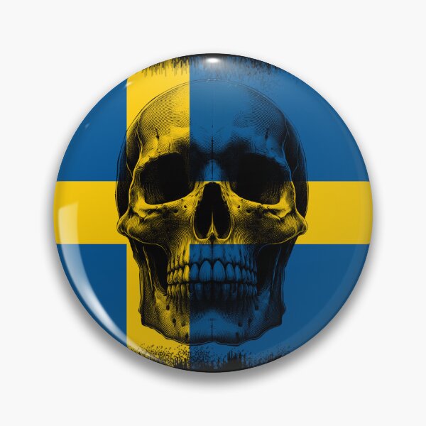 Item preview,  SWEDEN SKULL FLAG NATION RAREART COUNTRY HALLOWEEN #ogirdor designed and sold by ogirdorgraphics.