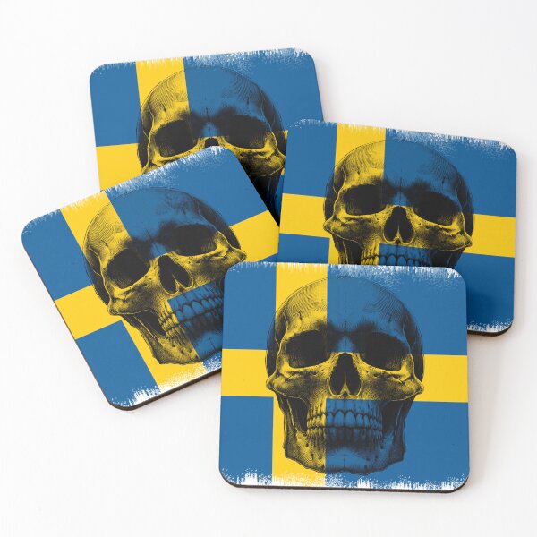 Item preview,  SWEDEN SKULL FLAG NATION RAREART COUNTRY HALLOWEEN #ogirdor designed and sold by ogirdorgraphics.