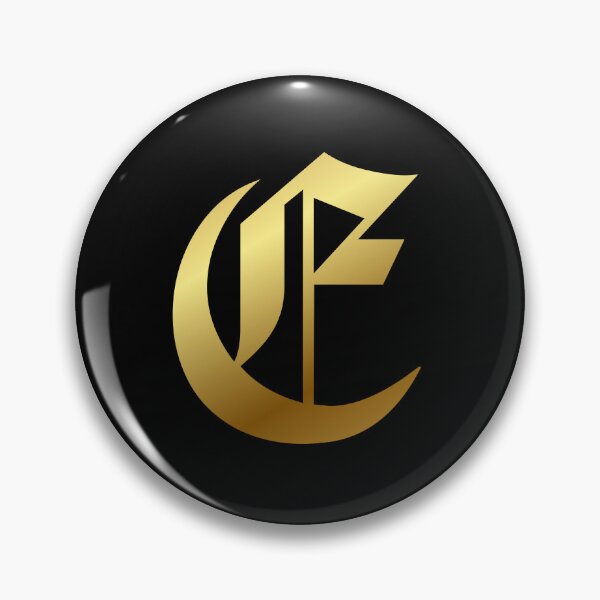 Item preview, Capital Letter E - Foil Gold Effect Gothic Blackletter Script / Old English Font designed and sold by STUDIO-72.