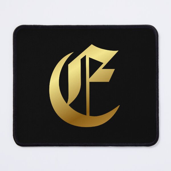 Item preview, Capital Letter E - Foil Gold Effect Gothic Blackletter Script / Old English Font designed and sold by STUDIO-72.