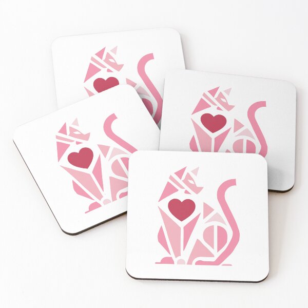 Item preview, Modern Geometric Cat Valentine's Day Design designed and sold by Artticadesigns.