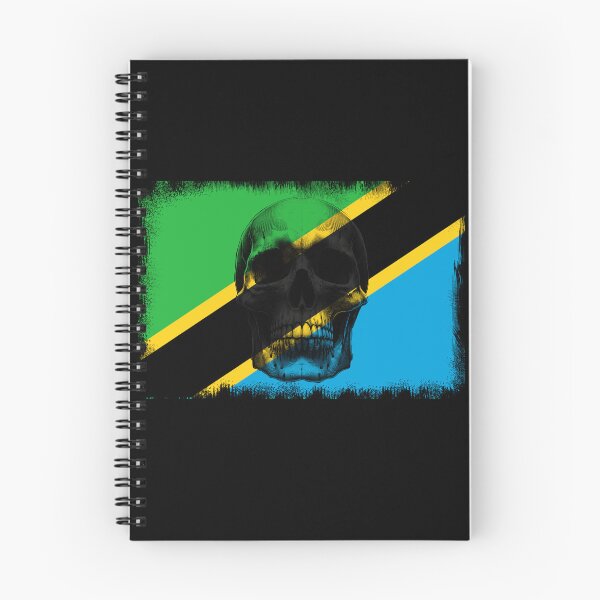 Item preview, TANZANIA SKULL FLAG NATION RAREART COUNTRY HALLOWEEN #ogirdor designed and sold by ogirdorgraphics.