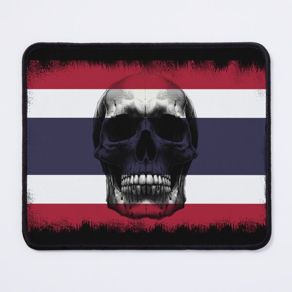 Item preview, THAILAND SKULL FLAG NATION RAREART COUNTRY HALLOWEEN #ogirdor designed and sold by ogirdorgraphics.