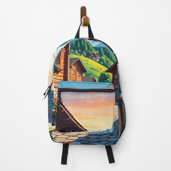Item preview, Appenzell Village: Sunset Alpine Charm designed and sold by LSVart.