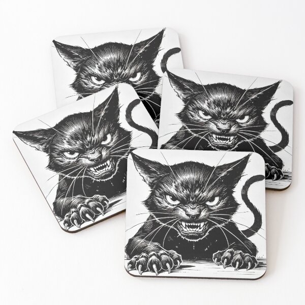 Item preview, Angry Black Cat Sketch designed and sold by Hegen79.