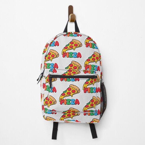 Artikelvorschau, Bunter Pizzastück-Text-Kunst-Entwurf entworfen und verkauft von SteezeeStore.