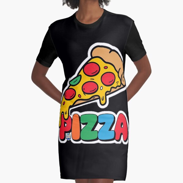 Artikel-Vorschau von Bunter Pizzastück-Text-Kunst-Entwurf, designt und verkauft von SteezeeStore.