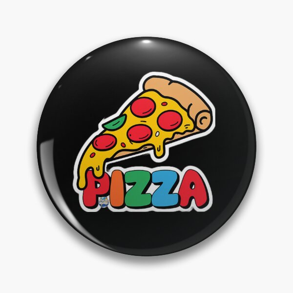 Artikelvorschau, Bunter Pizzastück-Text-Kunst-Entwurf entworfen und verkauft von SteezeeStore.