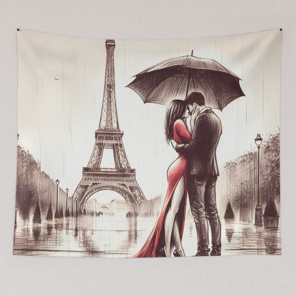 Item preview, Parisian Romance Under Rainy Skies designed and sold by inkNext.