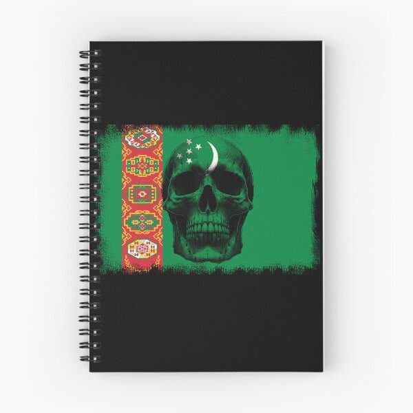 Item preview, TURKMENISTAN SKULL FLAG NATION RAREART COUNTRY HALLOWEEN #ogirdor designed and sold by ogirdorgraphics.