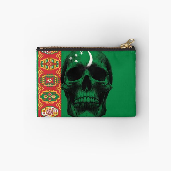Item preview, TURKMENISTAN SKULL FLAG NATION RAREART COUNTRY HALLOWEEN #ogirdor designed and sold by ogirdorgraphics.