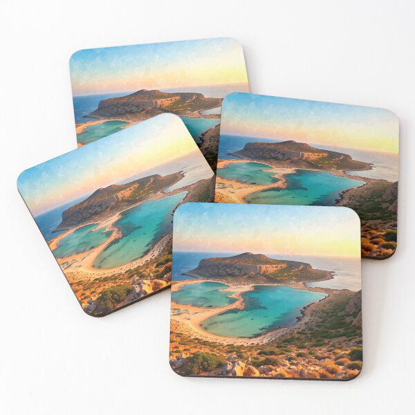 Item preview, Balos Lagoon: Turquoise Sunset Splendor in Crete designed and sold by LSVart.