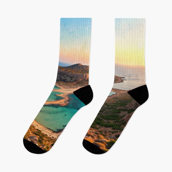 Item preview, Balos Lagoon: Turquoise Sunset Splendor in Crete designed and sold by LSVart.