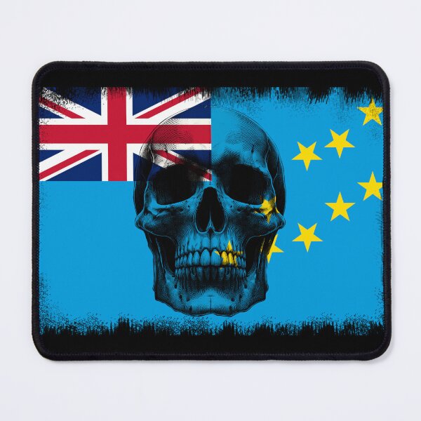 Item preview, TUVALU SKULL FLAG NATION RAREART COUNTRY HALLOWEEN #ogirdor designed and sold by ogirdorgraphics.