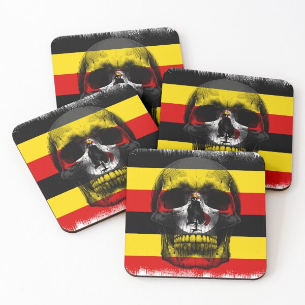 Item preview, UGANDA SKULL FLAG NATION RAREART COUNTRY HALLOWEEN #ogirdor designed and sold by ogirdorgraphics.