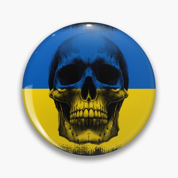Item preview, UKRAINE SKULL FLAG NATION RAREART COUNTRY HALLOWEEN #ogirdor designed and sold by ogirdorgraphics.