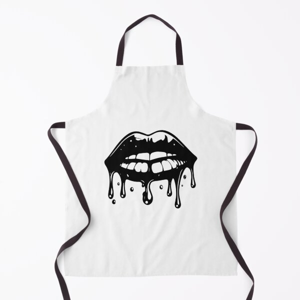 Item preview, Black and white lips with drops designed and sold by KasiaRawska.