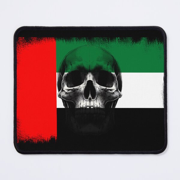 Item preview, UNITED ARAB EMIRATES SKULL FLAG NATION RAREART COUNTRY HALLOWEEN #ogirdor designed and sold by ogirdorgraphics.