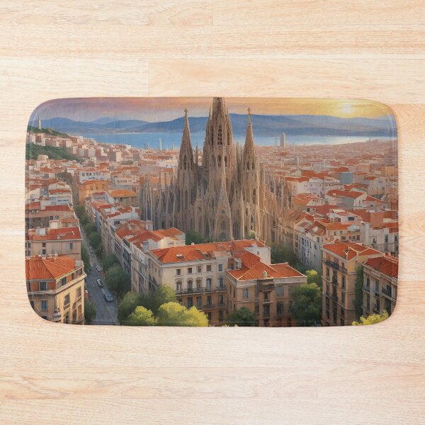 Item preview, Barcelona, Spain: Iconic Sagrada Familia Amid Vibrant Cityscape designed and sold by LSVart.