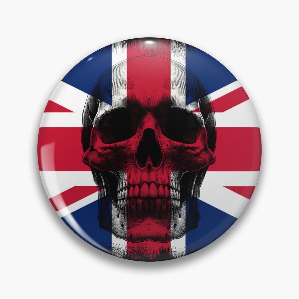 Item preview, UNITED KINGDOM SKULL FLAG NATION RAREART COUNTRY HALLOWEEN #ogirdor designed and sold by ogirdorgraphics.