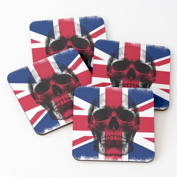 Item preview, UNITED KINGDOM SKULL FLAG NATION RAREART COUNTRY HALLOWEEN #ogirdor designed and sold by ogirdorgraphics.