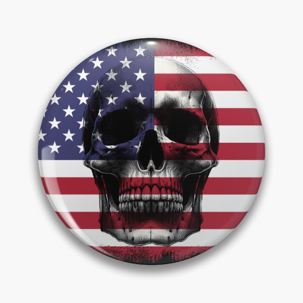 Item preview, UNITED STATES SKULL FLAG NATION RAREART COUNTRY HALLOWEEN #ogirdor designed and sold by ogirdorgraphics.