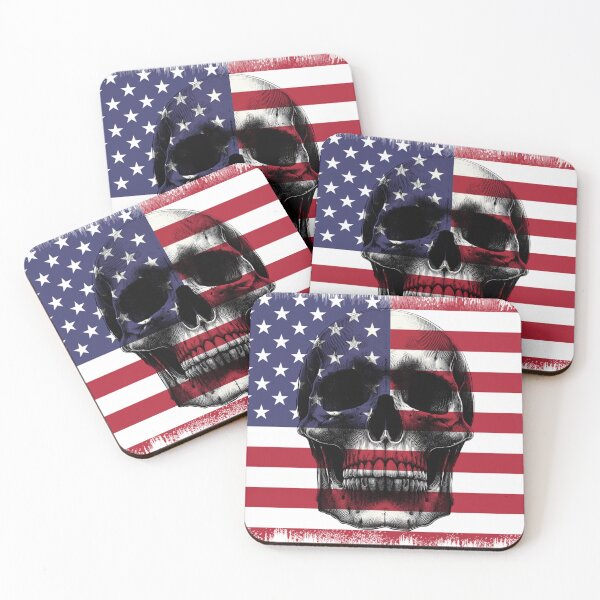 Item preview, UNITED STATES SKULL FLAG NATION RAREART COUNTRY HALLOWEEN #ogirdor designed and sold by ogirdorgraphics.